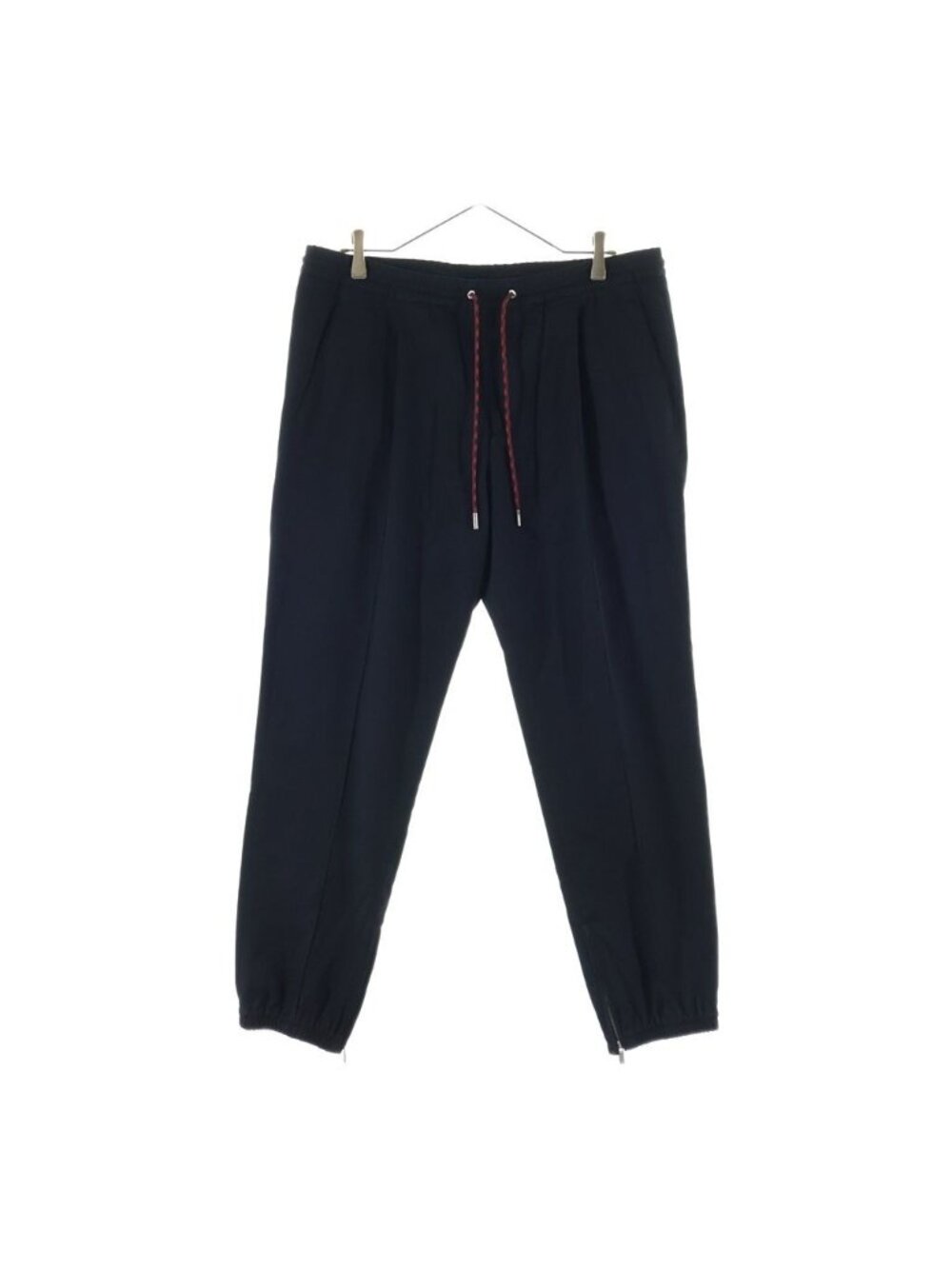 Dior Homme Drawstring Hem Zip Easy Trousers Jogger Pants Black